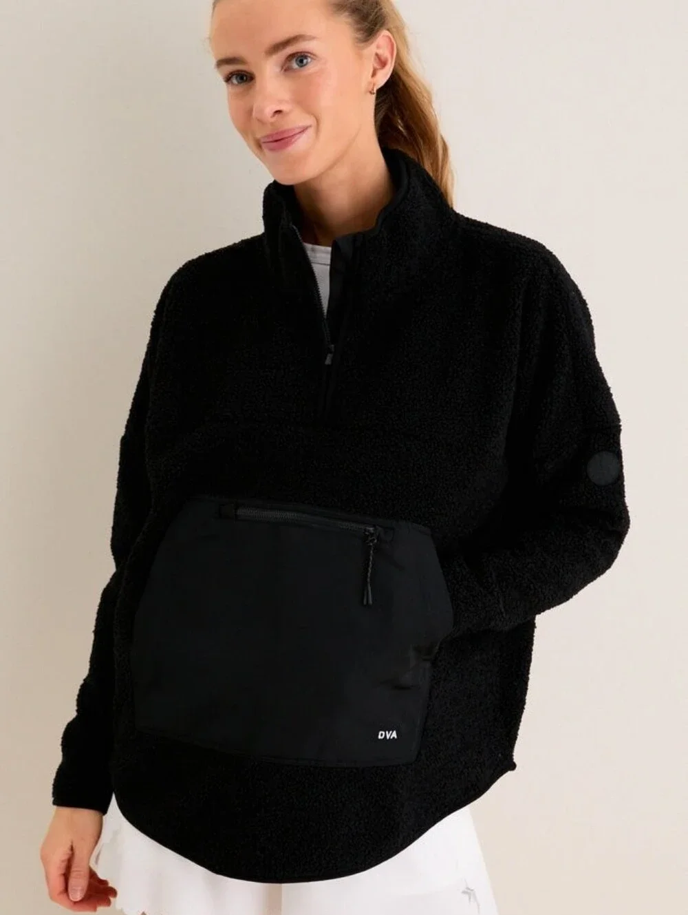 Tuckernuck Tnuck Sport Black Fleece Cady Quarter Zip Medium Large